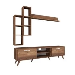 Wren" Meuble TV | 100% Mélaminé | Noyer | 180x48 Cm -Magasin De Meubles 893RAN1359 20 209 8270