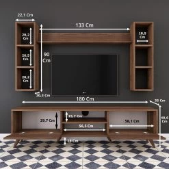 Wren" Meuble TV | Mélaminé | Epaisseur 18mm | Largeur 180 Cm | Noyer 12 Wren" Meuble TV | Mélaminé | Epaisseur 18mm | Largeur 180 Cm | Noyer -Magasin De Meubles 893RAN1381 20 2011 85fe