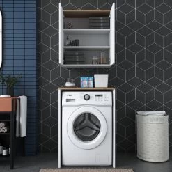 Locelso Armoire Pour Lave-linge | 100% Mélaminé | Noyer Blanc 65cm X 91cm 17 Locelso Armoire Pour Lave-linge | 100% Mélaminé | Noyer Blanc 65cm X 91cm -Magasin De Meubles 893RAN3302 20 204 7e38