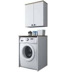 Locelso Armoire Pour Lave-linge | 100% Mélaminé | Noyer Blanc 65cm X 91cm 16 Locelso Armoire Pour Lave-linge | 100% Mélaminé | Noyer Blanc 65cm X 91cm -Magasin De Meubles 893RAN3302 20 205 55bc
