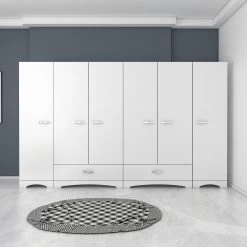 Locelso Armoire | Blanc | 100% Mélamine | 18mm