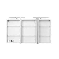Armoire De Toilette Bobbi 120cm Modèle 2 3 Portes & Eclairage LED - Blanc -Magasin De Meubles 897.1.0001 2 57cb