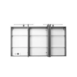 Armoire De Toilette Bobbi 120cm Modèle 2 3 Portes & Eclairage LED - Graphite -Magasin De Meubles 897.1.0042 2 97fd
