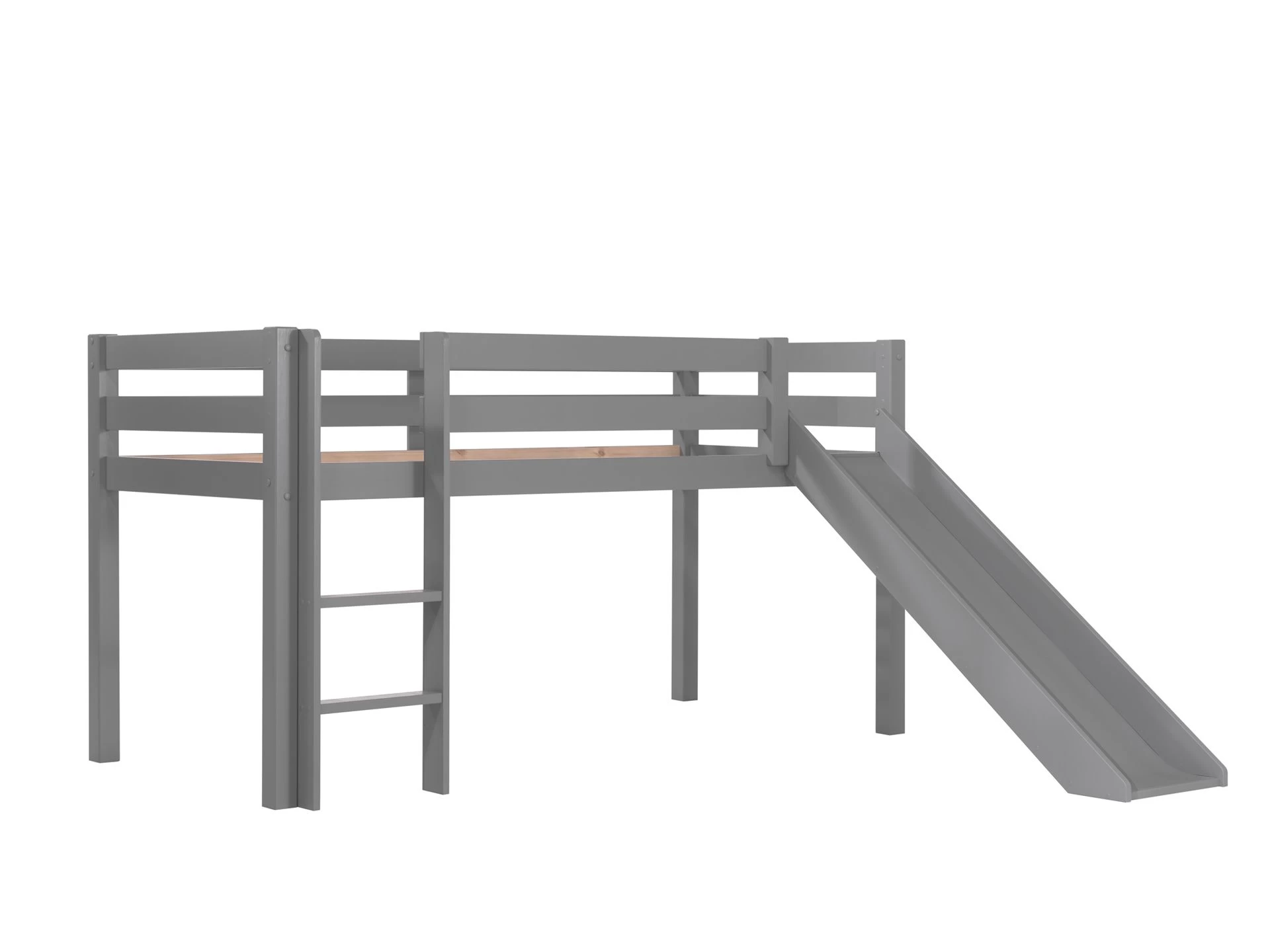 Lit Mi-hauteur Avec Toboggan Astrid Avec Tente De Lit Caribbean Pirates - Gris 4 Lit Mi-hauteur Avec Toboggan Astrid Avec Tente De Lit Caribbean Pirates - Gris – Image 4