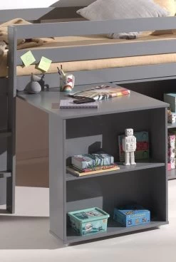Lit Mi-hauteur Charlotte Avec Bureau, Chiffonnier Et étagère - Gris -Magasin De Meubles 912b1401ad395704242afe051f47e881ba071c6c PIHSBU17 01 7d40