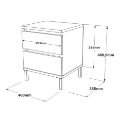 Table De Nuit Polyvalente | Fonction Fashion | 100% Mélaminé | 2 Tiroirs | Noir Argenté 11 Table De Nuit Polyvalente | Fonction Fashion | 100% Mélaminé | 2 Tiroirs | Noir Argenté -Magasin De Meubles 921YRD1149 20 207 ed72