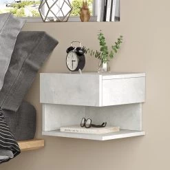 Table De Nuit Silver Yardley | 18mm D'épaisseur, Panneau De Particules 100% Mélaminé -Magasin De Meubles 921YRD1153 20 202 a1fb