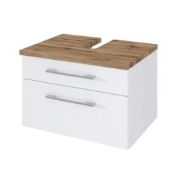 Meuble Sous Lavabo Dasa 60cm à 2 Tiroirs - Blanc