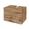 Meuble Sous Lavabo Dasa 60cm à 2 Tiroirs - Chêne Wotan