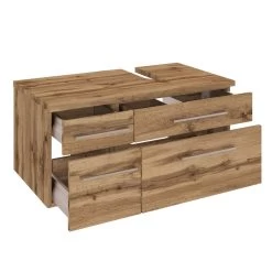 Meuble Sous Lavabo Dasa (droite) 90cm à 4 Tiroirs - Chêne Wotan 5 Meuble Sous Lavabo Dasa (droite) 90cm à 4 Tiroirs - Chêne Wotan -Magasin De Meubles 934.1.3169 3 74d5