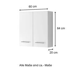 Armoire Murale Pollet 60cm 2 Portes - Blanc -Magasin De Meubles 942.2165 5 defd