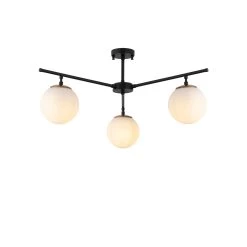 Lustre Fulgor" - Corps En Métal - Chapeau En Verre - 70 X 70 Cm -Magasin De Meubles 942FLG1105 20 205 e402