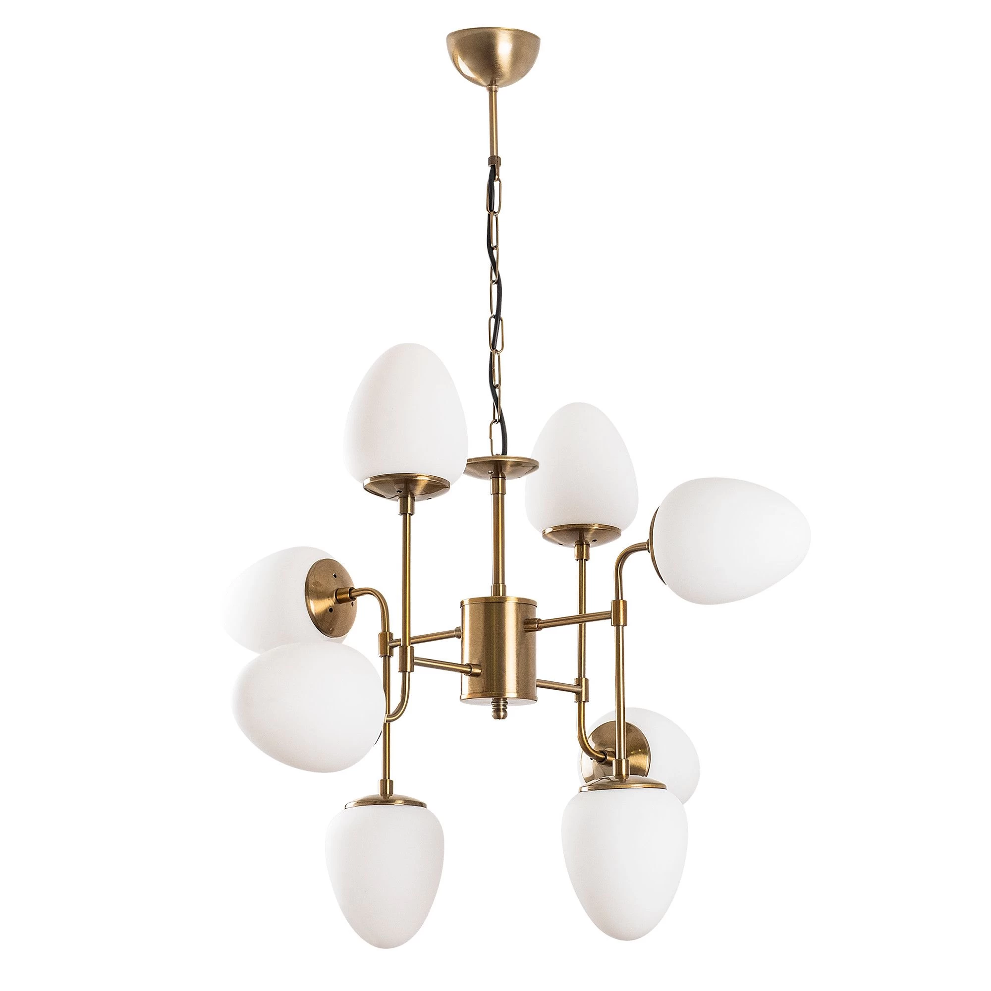 Fulgor Chandelier | Vintage Metal Body | Glass Cap 5 Fulgor Chandelier | Vintage Metal Body | Glass Cap – Image 5