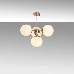 Lustre Fulgor | Corps En Métal, Chapeau En Verre | Vintage, 47cm -Magasin De Meubles 942FLG1161 20 203 962e