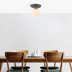 Lustre Fulgor" - Corps En Métal Et Capuchon En Verre - 20x25x25cm