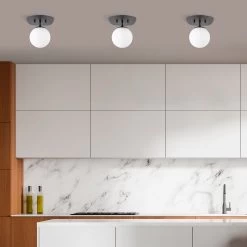 Lustre Fulgor" - Corps En Métal Et Capuchon En Verre - 20x25x25cm -Magasin De Meubles 942FLG1380 20 202 4a5c