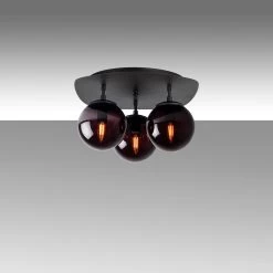 Lustre Fulgor | Corps En Métal | Capuchon En Verre | Noir 7 Lustre Fulgor | Corps En Métal | Capuchon En Verre | Noir -Magasin De Meubles 942FLG1387 20 204 2248