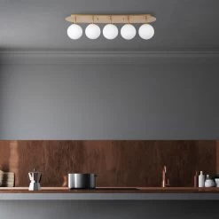 Lustre En Métal Doré | Fulgor | Bouchon En Verre | 90cm -Magasin De Meubles 942FLG1391 20 202 cc6b