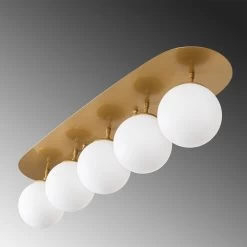 Lustre En Métal Doré | Fulgor | Bouchon En Verre | 90cm -Magasin De Meubles 942FLG1391 20 203 7ce4