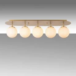 Lustre En Métal Doré | Fulgor | Bouchon En Verre | 90cm -Magasin De Meubles 942FLG1391 20 204 1916