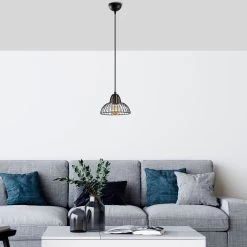 Lustre Fulgor | Réglable, Corps En Métal | Noir Antique