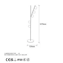 Fulgor Lampadaire | Corps En Métal | Bouchon En Verre | Noir Crème 9 Fulgor Lampadaire | Corps En Métal | Bouchon En Verre | Noir Crème -Magasin De Meubles 942FLG1518 20 207 6929