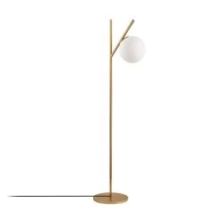 Fulgor Floor Lamp" | Corps En Métal | Bouchon En Verre | 31x45x152 Cm | Or -Magasin De Meubles 942FLG1526 20 205 4e6b