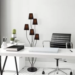 Fulgor Lampadaire | Corps En Métal | Capuchon En Tissu Noir -Magasin De Meubles 942FLG1538 20 203 79da