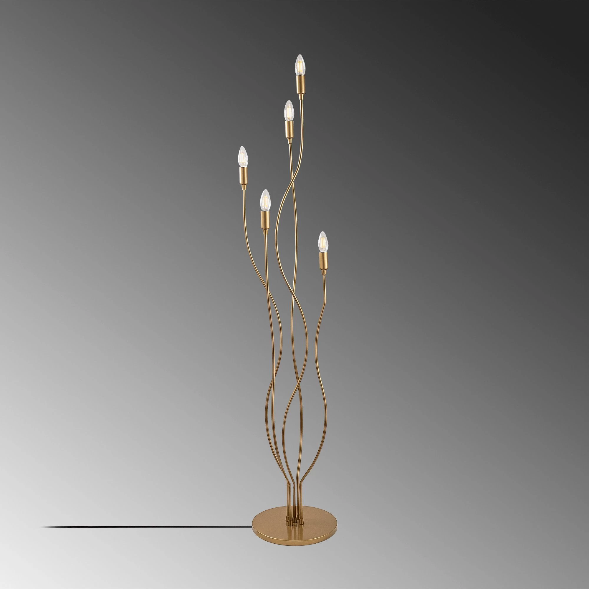 Fulgor Metal Body Floor Lamp - Gold, 35x35x155 Cm 5 Fulgor Metal Body Floor Lamp - Gold, 35x35x155 Cm – Image 5