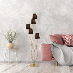 Fulgor Lampadaire | Corps En Métal | Capuchon En Tissu | Noir Doré 13 Fulgor Lampadaire | Corps En Métal | Capuchon En Tissu | Noir Doré -Magasin De Meubles 942FLG1545 20 202 b533