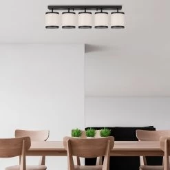 Lustre Fulgor | Corps En Métal | Capuchon En Tissu | 84x20x21cm