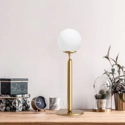 Fulgor Lampe De Table | Diamètre : 18 Cm | Boîtier En Métal | Vintage