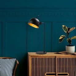 Lampe à Poser Fulgor | Corps En Métal | Noir Or -Magasin De Meubles 942FLG1827 20 202 f334