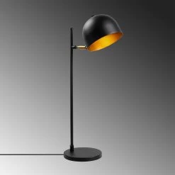 Fulgor Lampe De Table | Corps En Métal | 18x20x58 Cm | Noir Doré -Magasin De Meubles 942FLG1832 20 204 4a45