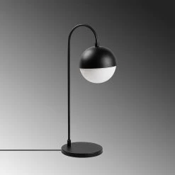 Fulgor Lampe De Table | Corps En Métal, Chapeau En Verre | 18x25x53cm | Noir Blanc 13 Fulgor Lampe De Table | Corps En Métal, Chapeau En Verre | 18x25x53cm | Noir Blanc -Magasin De Meubles 942FLG1842 20 204 b291