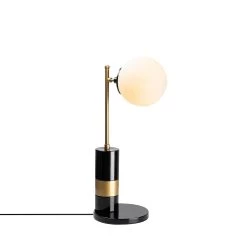 Fulgor Lampe à Poser | Corps En Métal | 18x18x48 Cm | Noir Antique Crème -Magasin De Meubles 942FLG1857 20 207 2398