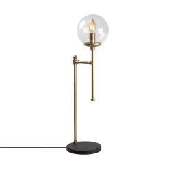 Fulgor" Lampe à Poser En Métal | Finition Or | Hauteur 66 Cm -Magasin De Meubles 942FLG1862 20 206 5416