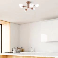 Lustre En Métal Fulgor, Finition Cuivre -Magasin De Meubles 942FLG2135 20 202 4074