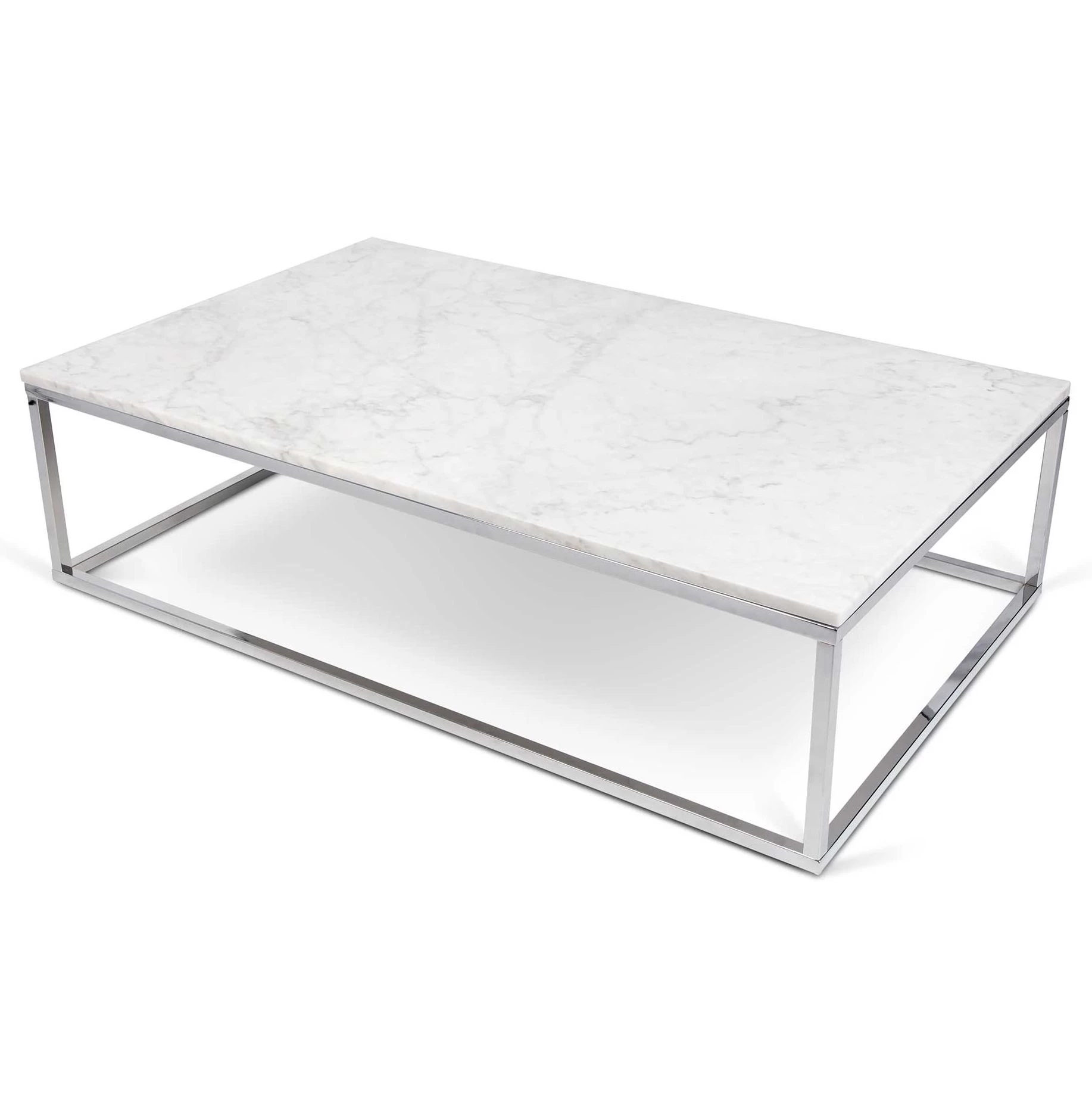 Table Basse Prairie - Marbre Blanc/chrome 5 Table Basse Prairie - Marbre Blanc/chrome – Image 5
