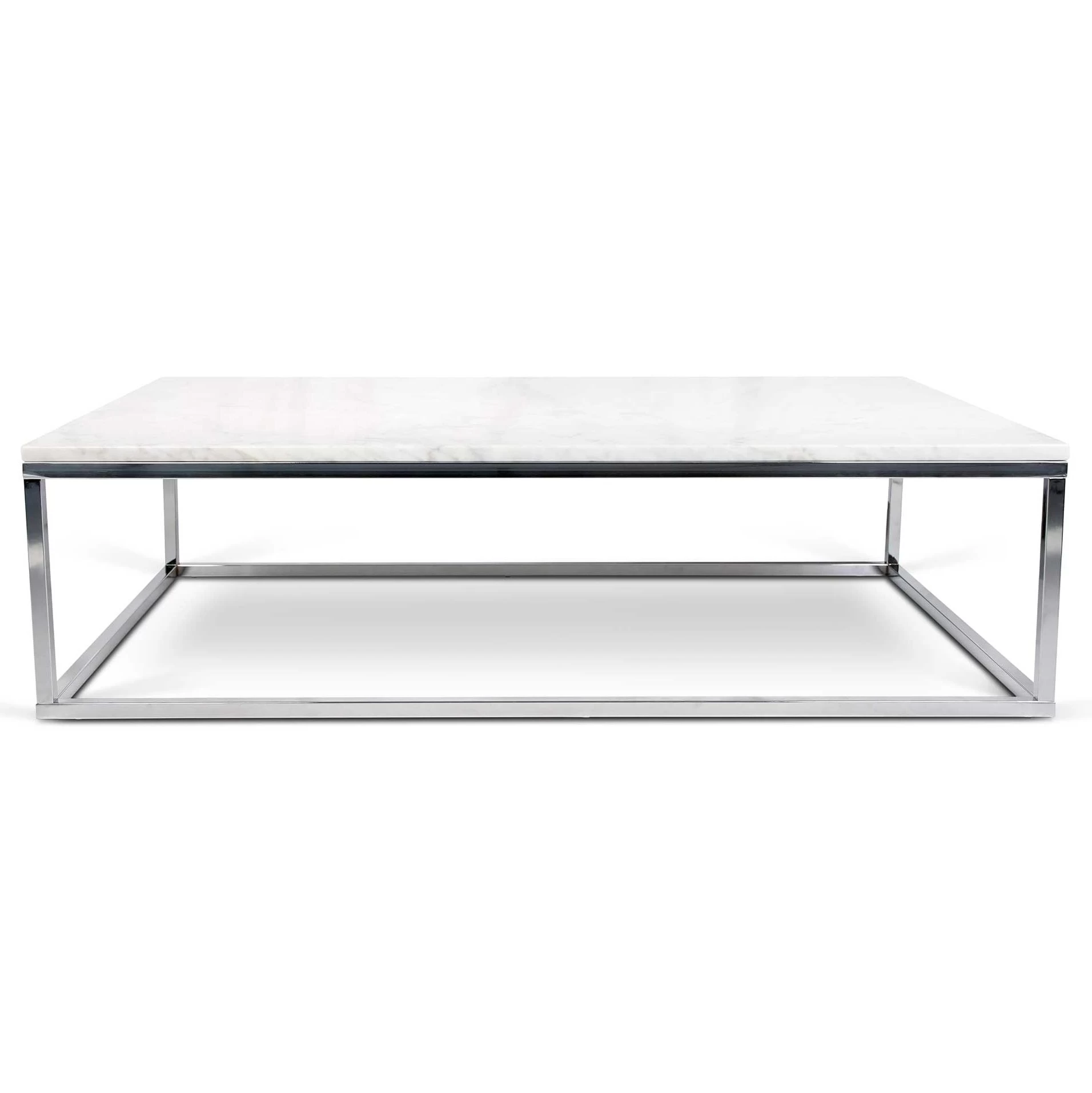 Table Basse Prairie - Marbre Blanc/chrome 4 Table Basse Prairie - Marbre Blanc/chrome – Image 4