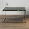 Table Basse Gleam 75x75 - Marbre Vert/chrome