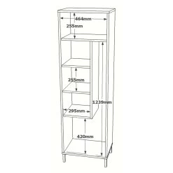 Locelso Multi Purpose Cabinet | 18mm Thickness | Walnut White 9 Locelso Multi Purpose Cabinet | 18mm Thickness | Walnut White -Magasin De Meubles 956LCS1552 20 207 44c4