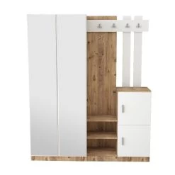 Elegant Hall Stand With Storage | 100% Melamine Coated | Atlantic Pine White -Magasin De Meubles 956LCS2807 20 205 b028
