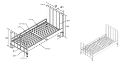 Lit Simple Bronxx Métal 90x200 - Bleu Denim Mat -Magasin De Meubles Afbeelding1 7d48