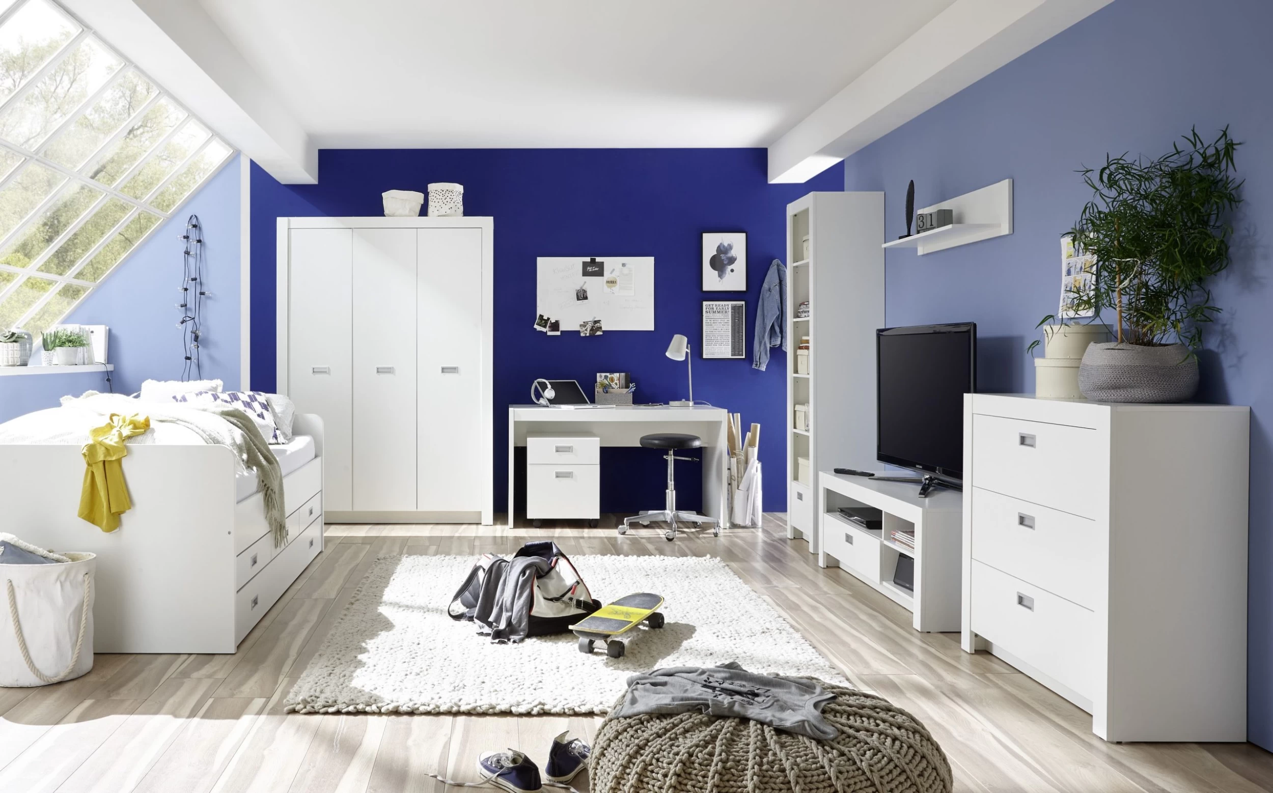 Lit Banquette Arkea 120x200 Avec 3 Tiroirs - Blanc – Image 4