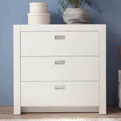 Commode Arkea 96cm Avec 3 Tiroirs - Blanc