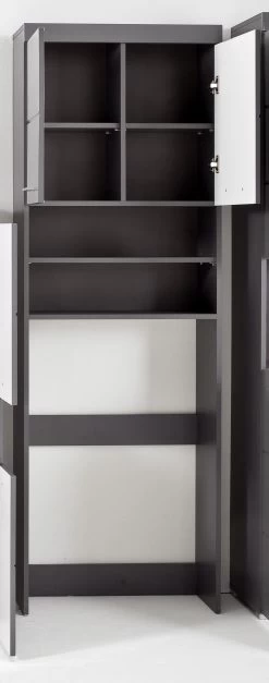 Modern Grey Washing Machine Wall Unit Amanda - Easy-Care Storage Solution" (Unité Murale Pour Lave-linge) -Magasin De Meubles Amanda BD 1393 115 21 geoeffnet d7ee