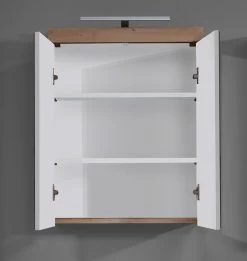 Armoire De Toilette Amanda : Moderne, Facile D'entretien, En Chêne De Tremble Avec éclairage 7 Armoire De Toilette Amanda : Moderne, Facile D'entretien, En Chêne De Tremble Avec éclairage -Magasin De Meubles Amanda BD 1393 406 07 ge ffnet grau 7e5b