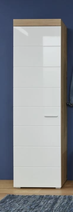 Armoire Amanda En Blanc Brillant : Moderne Et Peu Encombrante -Magasin De Meubles Amanda GD 1393 117 07 frontal 3898