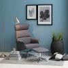 Fauteuil Relax Alura Avec Repose-pieds - Gris